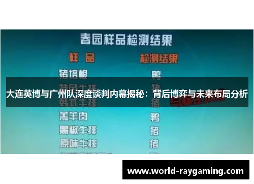 大连英博与广州队深度谈判内幕揭秘：背后博弈与未来布局分析
